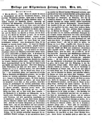 Allgemeine Zeitung Sonntag 24. Juli 1825