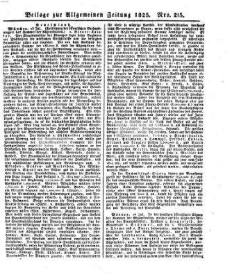 Allgemeine Zeitung Mittwoch 3. August 1825