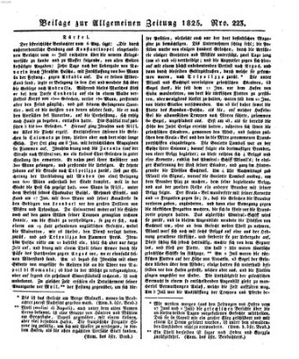 Allgemeine Zeitung Donnerstag 11. August 1825