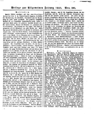 Allgemeine Zeitung Sonntag 28. August 1825