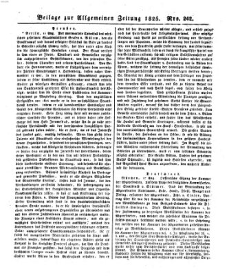 Allgemeine Zeitung Dienstag 30. August 1825