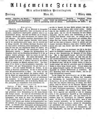 Allgemeine Zeitung Freitag 7. März 1828