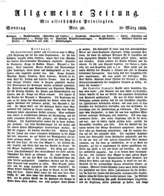 Allgemeine Zeitung Sonntag 30. März 1828