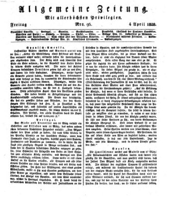 Allgemeine Zeitung Freitag 4. April 1828