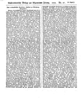 Allgemeine Zeitung Samstag 12. April 1828