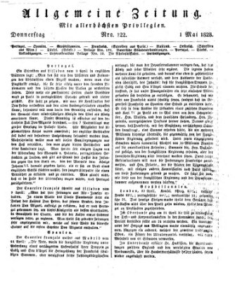 Allgemeine Zeitung Donnerstag 1. Mai 1828