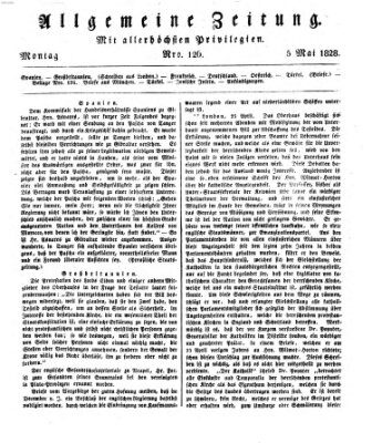 Allgemeine Zeitung Montag 5. Mai 1828