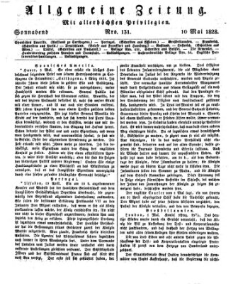 Allgemeine Zeitung Samstag 10. Mai 1828