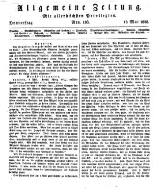 Allgemeine Zeitung Donnerstag 15. Mai 1828