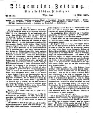 Allgemeine Zeitung Montag 19. Mai 1828