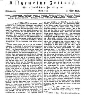 Allgemeine Zeitung Mittwoch 21. Mai 1828