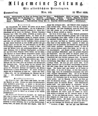 Allgemeine Zeitung Donnerstag 22. Mai 1828