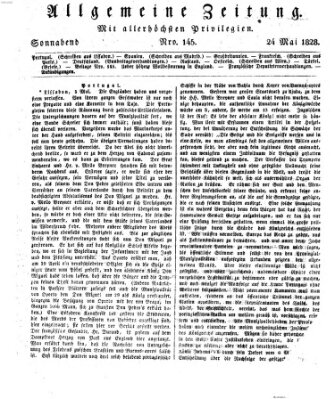 Allgemeine Zeitung Samstag 24. Mai 1828