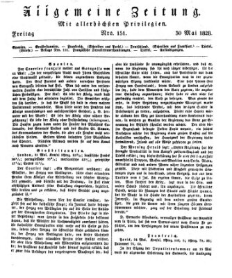 Allgemeine Zeitung Freitag 30. Mai 1828