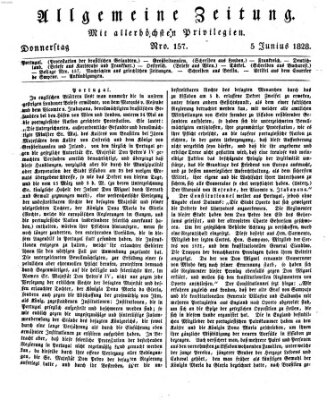 Allgemeine Zeitung Donnerstag 5. Juni 1828