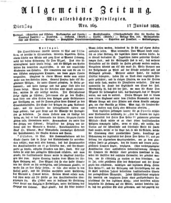 Allgemeine Zeitung Dienstag 17. Juni 1828