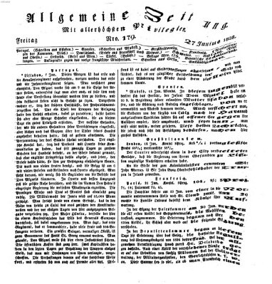 Allgemeine Zeitung Freitag 27. Juni 1828