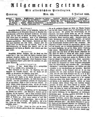 Allgemeine Zeitung Sonntag 6. Juli 1828