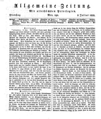 Allgemeine Zeitung Dienstag 8. Juli 1828