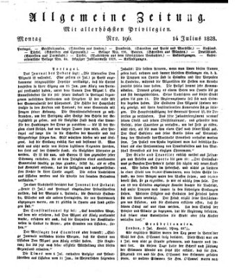 Allgemeine Zeitung Montag 14. Juli 1828