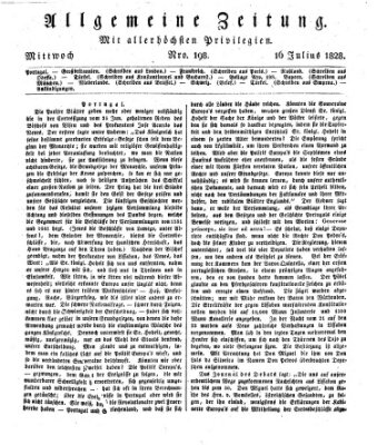 Allgemeine Zeitung Mittwoch 16. Juli 1828