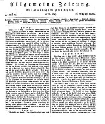 Allgemeine Zeitung Dienstag 26. August 1828