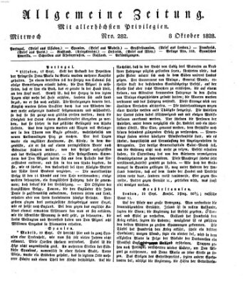 Allgemeine Zeitung Mittwoch 8. Oktober 1828