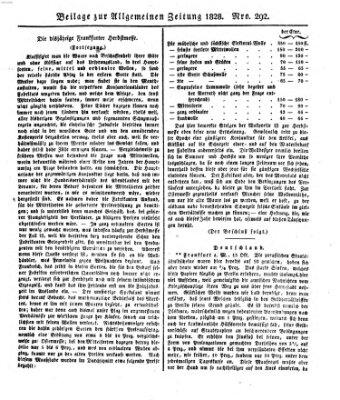 Allgemeine Zeitung Samstag 18. Oktober 1828