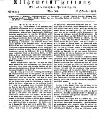 Allgemeine Zeitung Montag 27. Oktober 1828