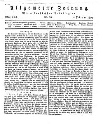 Allgemeine Zeitung Mittwoch 4. Februar 1829