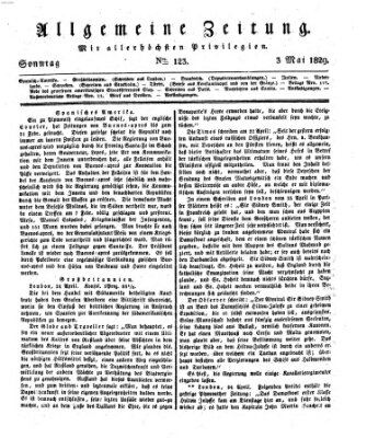 Allgemeine Zeitung Sonntag 3. Mai 1829