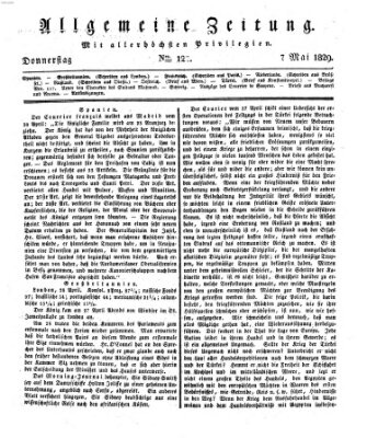 Allgemeine Zeitung Donnerstag 7. Mai 1829