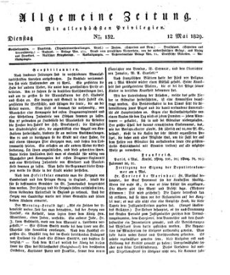 Allgemeine Zeitung Dienstag 12. Mai 1829