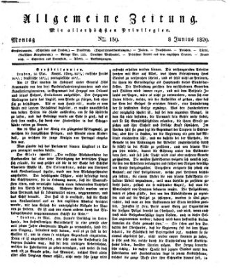 Allgemeine Zeitung Montag 8. Juni 1829