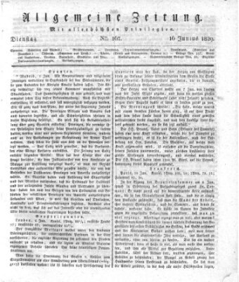 Allgemeine Zeitung Dienstag 16. Juni 1829