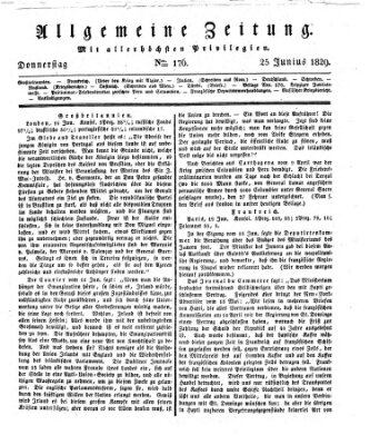 Allgemeine Zeitung Donnerstag 25. Juni 1829