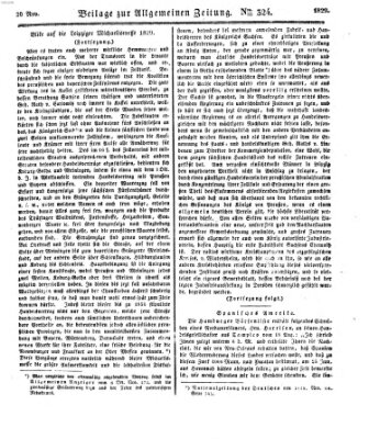 Allgemeine Zeitung Freitag 20. November 1829