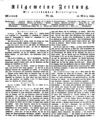 Allgemeine Zeitung Mittwoch 24. März 1830