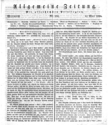 Allgemeine Zeitung Mittwoch 12. Mai 1830