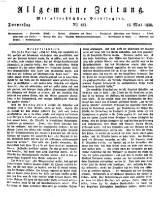 Allgemeine Zeitung Donnerstag 13. Mai 1830