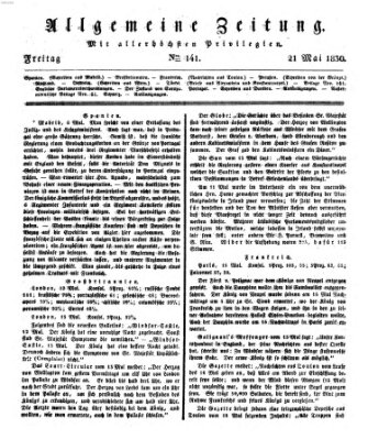 Allgemeine Zeitung Freitag 21. Mai 1830