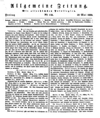 Allgemeine Zeitung Freitag 28. Mai 1830