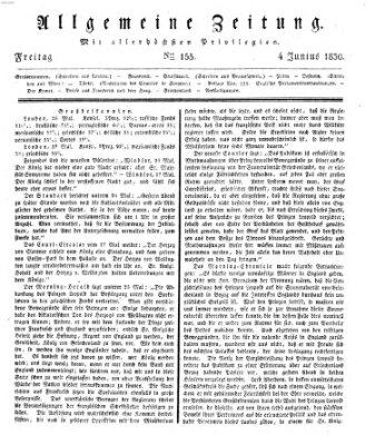 Allgemeine Zeitung Freitag 4. Juni 1830