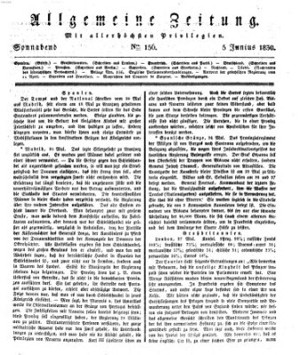 Allgemeine Zeitung Samstag 5. Juni 1830