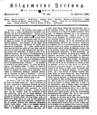 Allgemeine Zeitung Samstag 12. Juni 1830