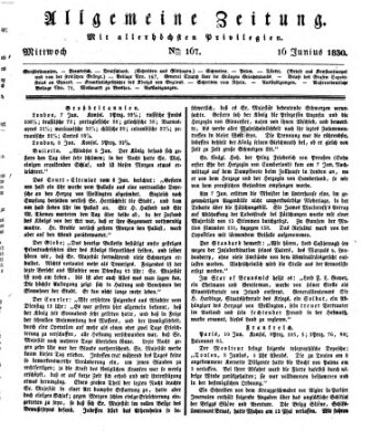 Allgemeine Zeitung Mittwoch 16. Juni 1830