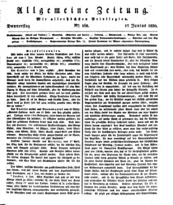 Allgemeine Zeitung Donnerstag 17. Juni 1830