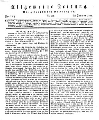 Allgemeine Zeitung Freitag 28. Januar 1831