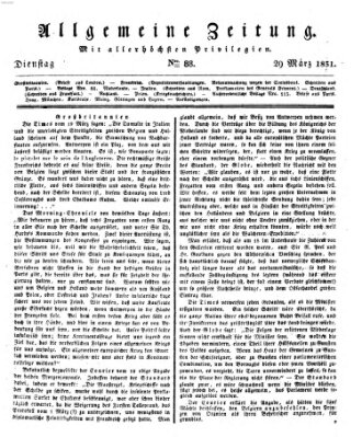 Allgemeine Zeitung Dienstag 29. März 1831