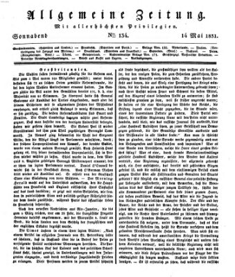 Allgemeine Zeitung Samstag 14. Mai 1831